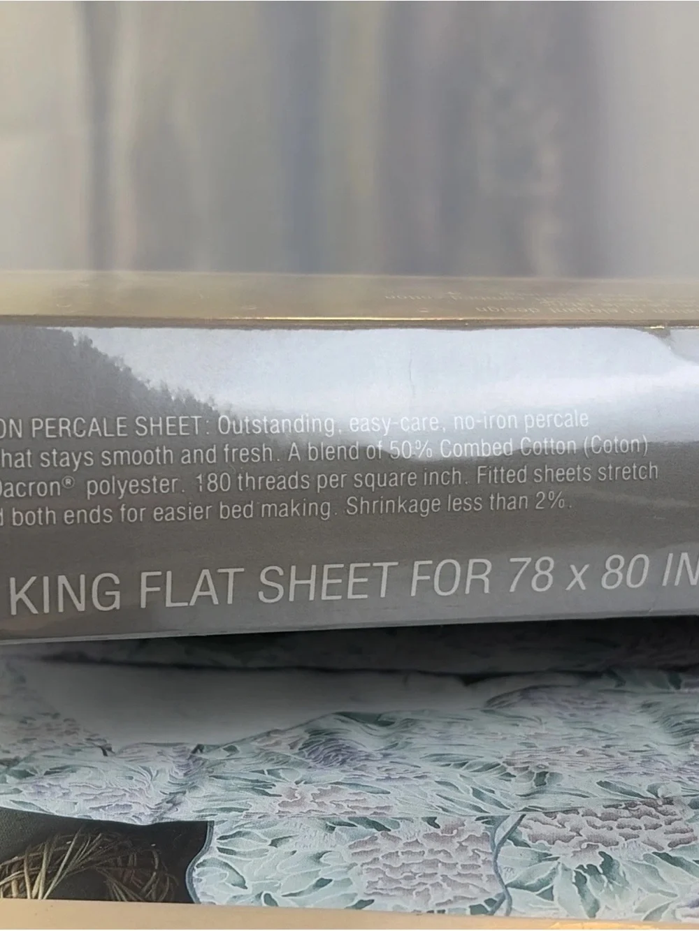 Vintage Martex Silk Forest Floral KING Sheet Set Flat & Fitted New Old Stock